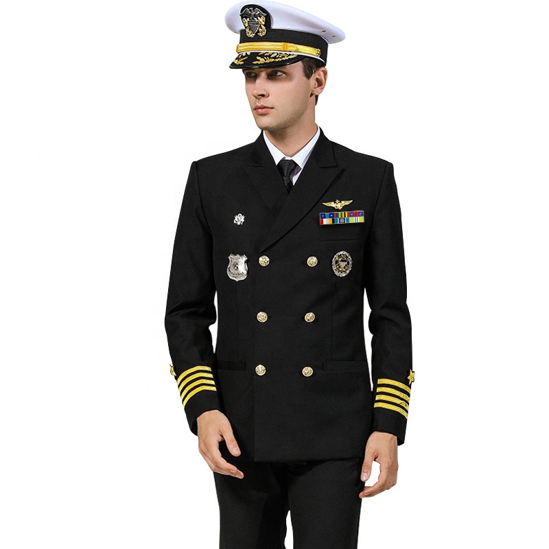 Koninklijke Ceremoniële Koopvaardijofficier Stijl Uniform Zonder Schouderflappen