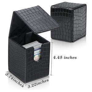 Premium PU Leather Card protettiva per custodia porta carte Twin Flip Deck per <span class=keywords><strong>Commander</strong></span> PVC Free Strong Magnet Card deck box - Product Image 6