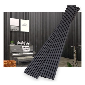 Cách âm trang trí nội thất akupanels cách âm trần hấp thụ Hội Đồng Quản trị phòng tập thể dục Walnut gỗ Veneer đá đen <span class=keywords><strong>MDF</strong></span> tường đen Acoustic tấm - Product Image 2