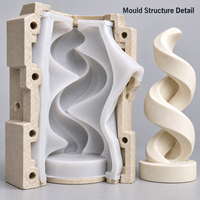 Moule en résine Tietuo + noyau en silicone pour œuvres d'art en PU C293-G1, surface aspect pierre, fabricant sur mesure, échantillon rapide