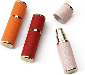 Botella de atomizador de <span class=keywords><strong>Perfume</strong></span> 5ML <span class=keywords><strong>Mini</strong></span> botella de recarga de <span class=keywords><strong>Perfume</strong></span> de aerosol de Colonia vacía con estuche de cuero de lujo para mujeres y hombres de viaje - Product Image 2