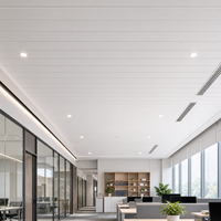 Panneau de plafond en PVC blanc mat WYRAX 200 mm 7,5 mm pour les intérieurs de bureaux modernes, finition linéaire propre, installation facile