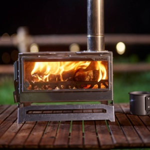 שריפת עץ רב-דלק ניידת נירוסטה מחנאות אוהל אריזת אחורי כיריים עיצוב מינימליסטי כסף לסיים כל עונות השימוש - Product Image 4