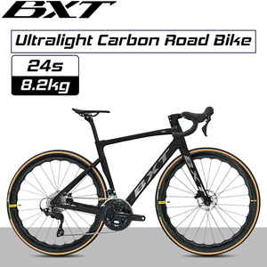 Vélo de route BXT 24 vitesses en fibre de carbone avec freins à disque hydrauliques, pour course cycliste, avec <span class=keywords><strong>groupe</strong></span> électronique R7120 <span class=keywords><strong>105</strong></span>/DI2 - Product Image 2