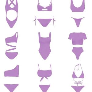 Nouvel ensemble bikini taille haute 2025 – Maillot de bain coloré et respirant avec soutien-gorge push-up imprimé floral, léopard et lettres - Product Image 5