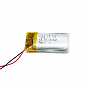 MSDS KC CE 701225 personalizzato agli ioni di litio ai polimeri di litio batteria lipo 160mah 3.7V Smart wearable batteria - Product Image 1