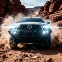 MTNTOPCN Desain Baru Bumper Depan untuk Truk Baja Berkualitas Tinggi dengan Lubang Sensor Park Assist yang Dapat Dipasang Cocok untuk Hilux 2021-2025