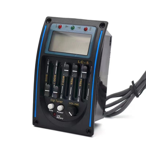 Ecualizador de guitarra de 5 bandas superventas de China, accesorios para instrumentos musicales negros de alta calidad, ecualizador de guitarra - Product Image 2