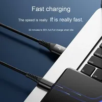 Adaptor USB mikro tipe-c, kabel Data USB tipe-c Super cepat isi daya cepat, adaptor USB mikro kepang nilon untuk Printer ponsel & kamera