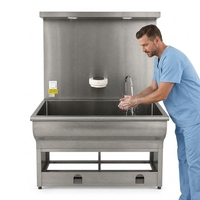 Évier médical en acier inoxydable 304, lavabo personnalisé pour hôpital, station de lavage hygiénique pour salle blanche et bloc opératoire