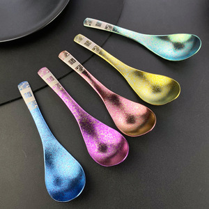 Cuchara de titanio puro con diseño de nube auspiciosa, resistente al calor, para uso doméstico, para comer, beber, sopa, regalo - Product Image 2