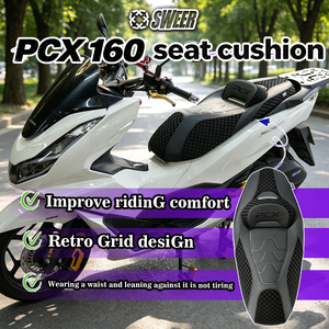 होंडा pcx160 मोटरसाइकिल सीट कवर का नया मॉडल आरामदायक और नरम बैकरेस्ट सीट बैग के साथ - Product Image 2