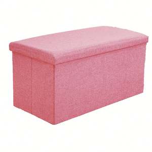 Folding Storage Ottoman Storage <b>Cube</b> Seat Foot Rest <b>Stool</b> with Memory Foam for Space Saving - Product Image 1
