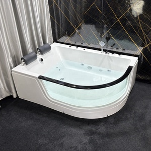 <span class=keywords><strong>Vasca</strong></span> da Bagno Multifunzionale <span class=keywords><strong>in</strong></span> Acrilico per 2 Persone, Jacuzzi con Idromassaggio <span class=keywords><strong>in</strong></span> <span class=keywords><strong>Vetro</strong></span>, <span class=keywords><strong>Vasca</strong></span> Angolare per Massaggi - Product Image 2