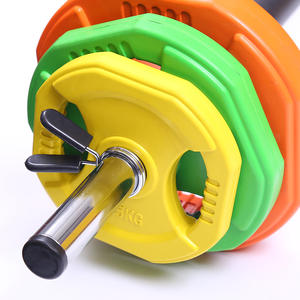Juego de Barras de Pesas de Hierro Fundido con Revestimiento de Goma para Gimnasio, Aeróbic, <span class=keywords><strong>Bodypump</strong></span>, Fitness, Levantamiento de Pesas, Coloridas y Ajustables - Product Image 3