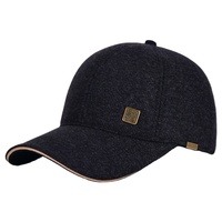 Gorra de béisbol de moda para hombre, estilo coreano, de ala ancha, con letras, ajustable, para otoño e invierno, con protección para las orejas, para exteriores