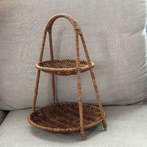 Cesta de Mimbre Portátil para Pascua, Juguete de Jardín, Mini Cesta de Mimbre para Picnic y Vino, Regalo para Niños, Cesta para Almacenar Frutas - Product Image 2