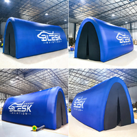 Tente gonflable publicitaire personnalisée avec logo, Tente tunnel gonflable bleue pour événements extérieurs et fêtes