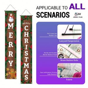 Dipintos Navideños Colgantes de Poliéster/PVC de 30*180cm con Personalización Basada en Imágenes - Product Image 2