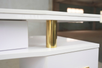 Table de manucure moderne en plastique pour salon et chambre à coucher, blanche, portable, durable, écologique