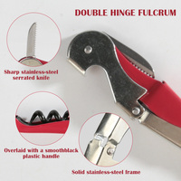 Tire-bouchon professionnel 3-en-1 multicolore de qualité supérieure en acier inoxydable – Ouvre-bouteille de vin portable multicolore