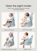 Chaise haute portable pour table à manger, pliable, avec musique, en plastique et caoutchouc, pour bébé, évolutive avec réglage de hauteur