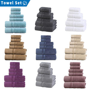 Ensemble de 6 serviettes de bain, visage et mains en tissu éponge biologique 450 g/m², 100 % coton peigné, séchage rapide, écologiques, douces, qualité hôtelière, pour la maison - Product Image 2