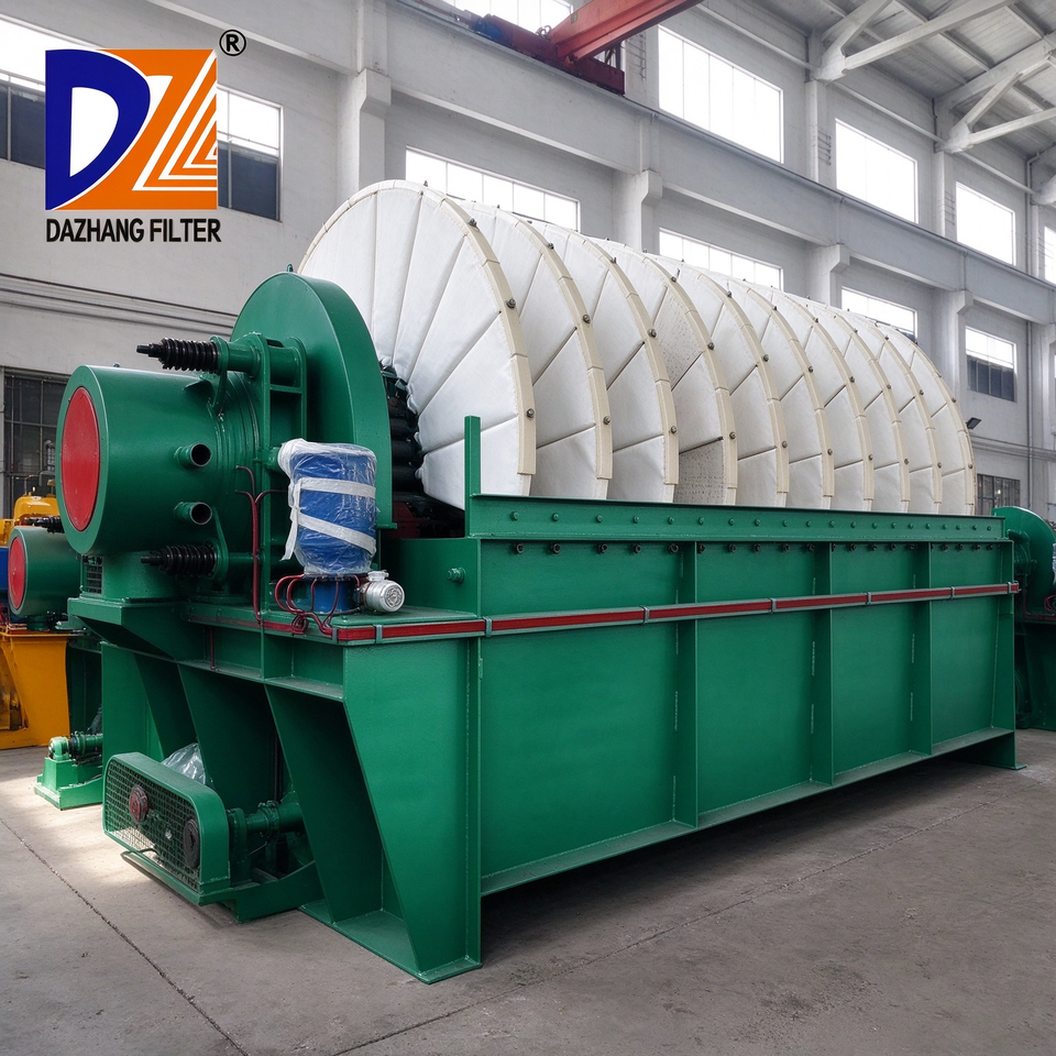 Vacuum Packing Process High Efficiency Disc Vacuum Filter Quartz Sand Slurry Dewatering ...