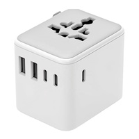 Adaptateur de voyage universel multi-prises 20W à charge rapide, compatible avec les normes australiennes, britanniques, européennes et américaines