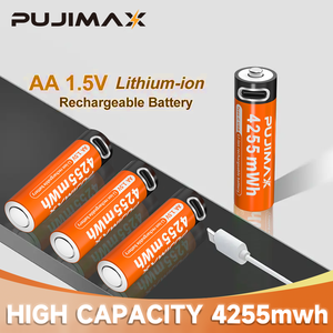 PUJIMAX 2pcs 1.5伏深循环可充电AA电池USB Type-C充电电动玩具锂离子电池 - Product Image 2