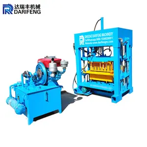 QMJ4-40 Cổ Điển Tay Hoạt Động Nhỏ Bê Tông Rỗng Rắn Xi Măng Diesel Khối Động Cơ Gạch Máy Làm Cho Kenya