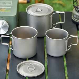 Pure Titanium Water <b>Cup</b>, Outdoor <b>Camping</b> Single-layer Tea <b>Cup</b>, Portable <b>Camping</b> Folding Titanium <b>Cup</b> Design and Custom logo - Product Image 3
