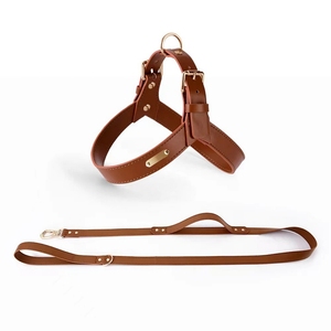Tali Kekang Dada Leher Anjing, Tali Kulit PU Dapat Dicuci Ramah Lingkungan Dapat Disesuaikan Tali Dada Anjing - Product Image 2