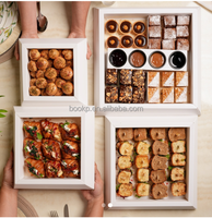 Benutzer definierte Desserts Pyramid Snack Box Stapel Paket Food Puff Gebäck Box Treats Pyramid Grazing Box