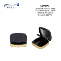 Vente en gros Récipient à poudre à double étage personnalisé Boîte à poudre en plastique vide avec miroir Emballage cosmétique recyclable