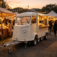 Food Truck pour petit-déjeuner avec grille-pain et glacière à fromage frais, établissement de restauration mobile pour quartiers commerciaux et hubs de trajets quotidiens