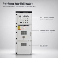 Armoire de distribution électrique 10 kV 630 A triphasée pour intérieur, équipement d'alimentation haute tension industriel, appareillage haute tension