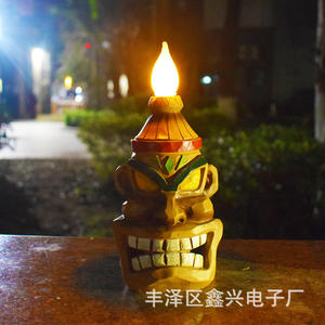 Luces Decorativas con Diseño de Mayos Tocando el Tambor y el Piano, Adornos de Resina para Jardín, Exteriores, Patios - Product Image 1