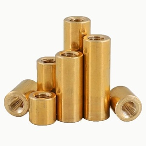 Écrou de raccordement rond en laiton sur mesure, à trou traversant, vis de connexion filetée, tige filetée M2 à M6, colonne ronde en <span class=keywords><strong>cuivre</strong></span> - Product Image 6
