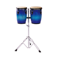 Professional Mini Conga Drum Set with Heavy Duty Stand Hand Percussion Latin Bongo Drums for Adults Kids Beginners