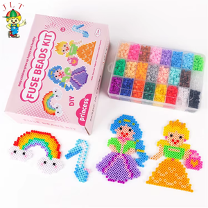 Kit de <span class=keywords><strong>perles</strong></span> à fusible personnalisées pour enfants Boîte de rangement transparente 24 couleurs <span class=keywords><strong>Midi</strong></span> 5mm Kit d'activités artisanales de <span class=keywords><strong>perles</strong></span> à fusible pour princesses Perler - Product Image 6