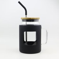 Gobelet en verre personnalisé, transparent, à large ouverture, fond épais, en verre borosilicate, bouteille d'eau pour le sport, utilisation en camping