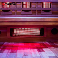 Sauna sec en bois de pruche canadienne pour 4 personnes, sauna infrarouge lointain intérieur