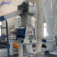 Ensemble complet de broyeur à marteaux de 75 kW certifié CE, robuste, avec moteur et pompe assortis, haute capacité pour le broyage de matières premières biomasse