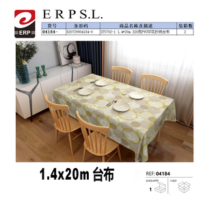 Tovaglia Erpsl 1,4x20m in PVC stampato con filo di cotone per tavolo da pranzo - Product Image 1
