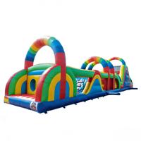 Parcours d'obstacles gonflable en PVC écologique sur le thème du sport, toboggan pour enfants, équipement de jeu d'aventure pour carnaval, qualité commerciale, sec