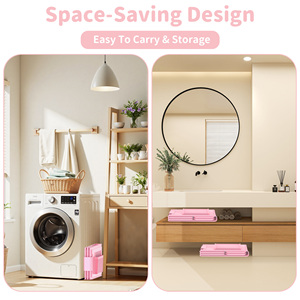 High Quality PVC Indoor <strong>Baby</strong> Folding <strong>Bathtub</strong> Large Square Type Multifunction Attached Matched Cat-themed Shower Cup 0-2 Years - Product Image 5