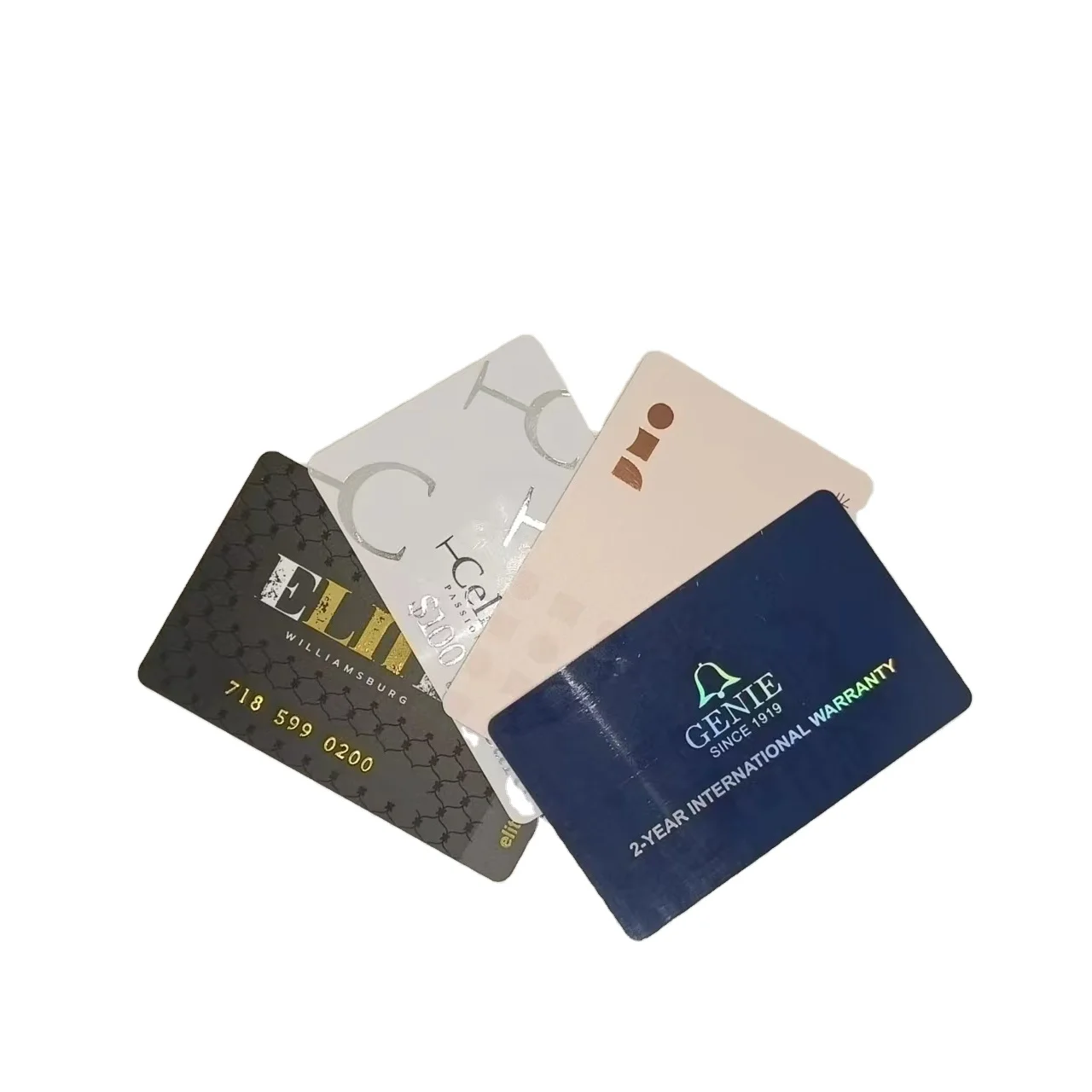 Custom Design Gold Silver Foil Stamping Logo Plastic Vip Business Cards