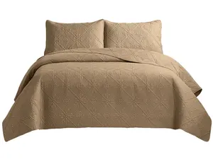 Easy Care Polyester <strong>Quilted</strong> Bedspread <strong>Throw</strong> Over Large Sofa Bed Cover Blanket - Product Image 1