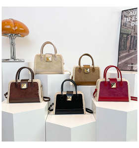 Nuevo bolso bandolera retro estilo coreano con cremallera para mujer, con forro de poliéster PU, bolso de mano moderno para mujer - Product Image 1